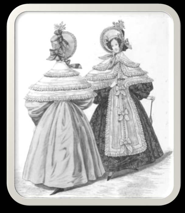To complete the outfit when venturing outdoors, Victorian dresses are topped