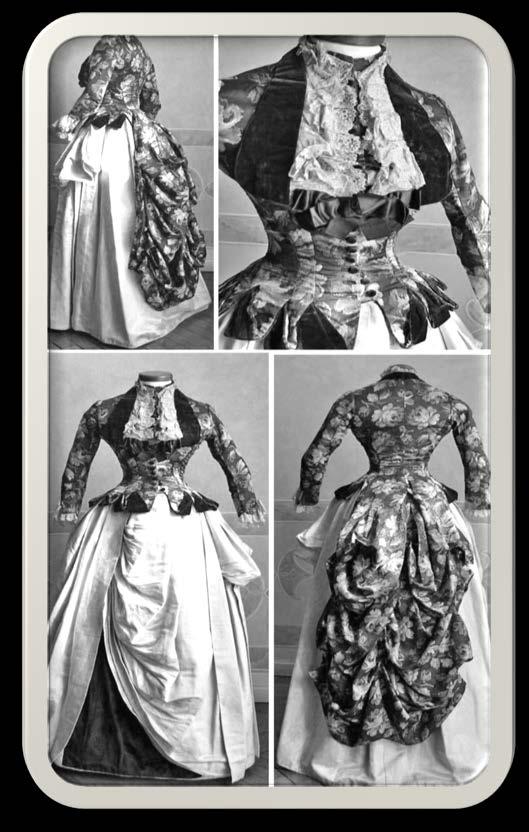 From 1865, Victorian dresses are influenced by French fashion.