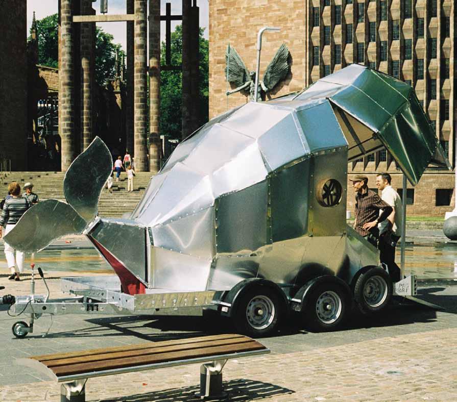 What is it? The Whale is an utterly unique, visually stunning aluminium structure on wheels which can be sited outdoors near water, offsetting a building, or on a festival site.