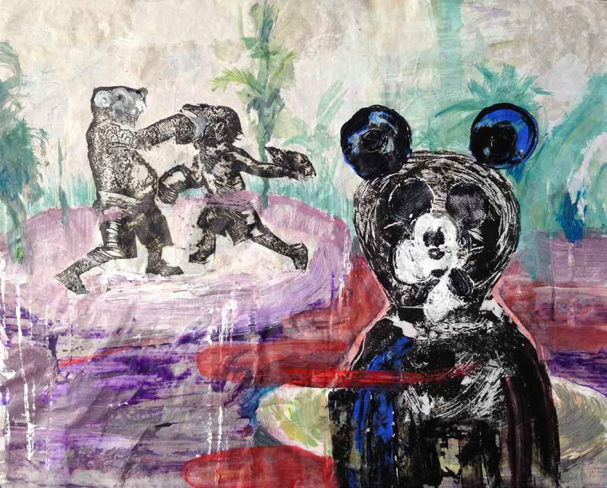 Mickey The Fighter, acrylic and
