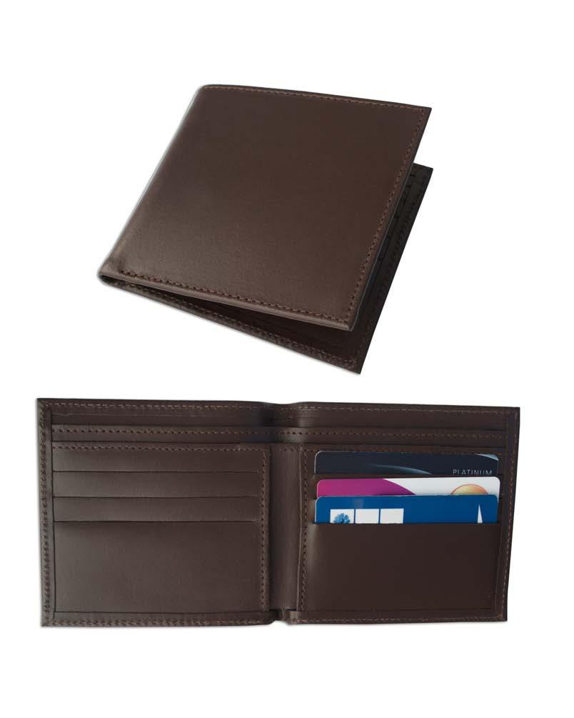 Personal Wallets & Card Wallets Bi-Fold Wallet with Note Section & Credit Card Slots 27564 Finecell Leather - Standard