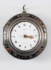 enamel dial, approximately 44mm diameter with Roman numerals and subsidiary seconds dial in a case stamped K18, 130gms gross weight.