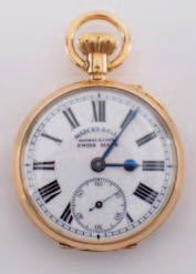 white enamel dial, 38mm diameter with repeat signature, Roman numerals and subsidiary seconds dial in a monogrammed 18ct gold case, 78.5gms gross weight.