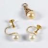 6mm, pearls in earrings are different in shade to pendant, they are not a set, stamped or tested 9ct gold (gross 3.