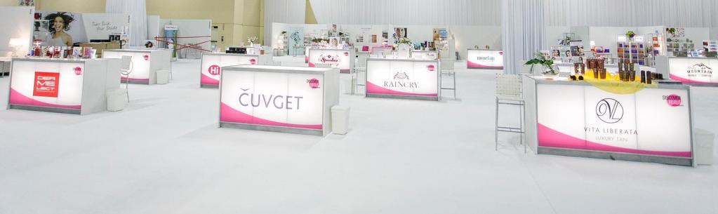 HOW IS IT IMPLEMENTED? DISCOVER BEAUTY SPOTLIGHTS EXHIBIT SPACE : It all starts out with a special dedicated show floor area strategically located to allow maximum visibility and foot traffic.