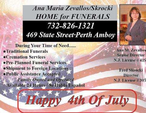 Please call Denise 732-525- 9536 or email healthanditnesswithdenise@gmail.com Happy Independence Day! Feast of Santos Populares PERTH AMBOY - St.