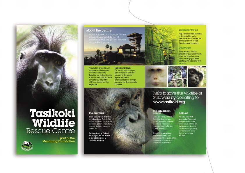 Project: Promotional leaflet design for wildlife sanctuary in Sulawesi,