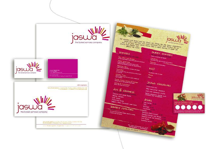 Project: Jaswa stationary and menu branding Client: