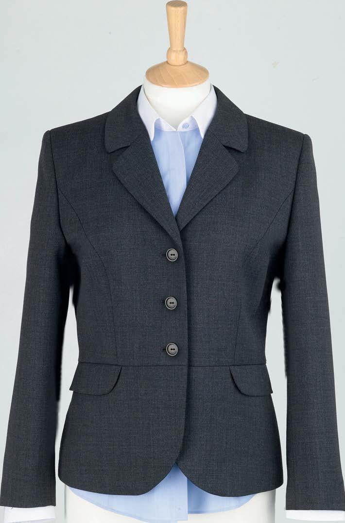 MAYFAIR Jacket Tailored fit, 3 button jacket, rounded lapel and pockets, 1 inside pocket, plain back.