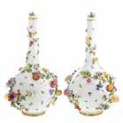 DECORATIVE ARTS 1350 1354 1358 Pr Royal Copenhagen Porcelain Flora Danica Plates with saw tooth border, and pear and berry decoration, gilt accents, marked 429 3550, 8 3/4 in Diam Est $300-500 Pair