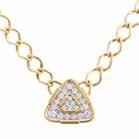 JEWELRY 143 144 A Ladies Heavy Chain with Diamond Pendant in 18K 18K yellow gold necklace, comprised of heavy oval links connected to a large triangular diamond pendant, 1 in L, featuring full cut,
