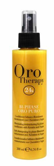 treatment sun + bi-phase 1 2 3 1. RefReSHinG Sun water The Oro Therapy 24k Refreshing Sun Water with Micro- Active and Argan Oil leaves skin feeling instantly refreshed and hydrated.