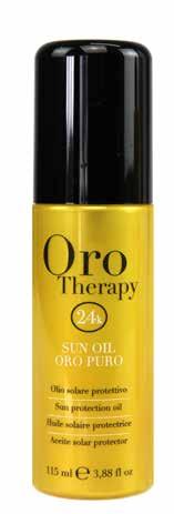 Sun PRoTecTion oil The Oro Therapy 24k Sun protecting oil ideal for hair with Micro-Active Gold, Keratin and Argan oil.