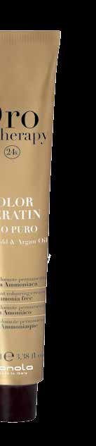 colour keratin oro puro Long lasting safe and reliable results respects the scalp and the hair leaves hair looking bright, healthy and full of shine.