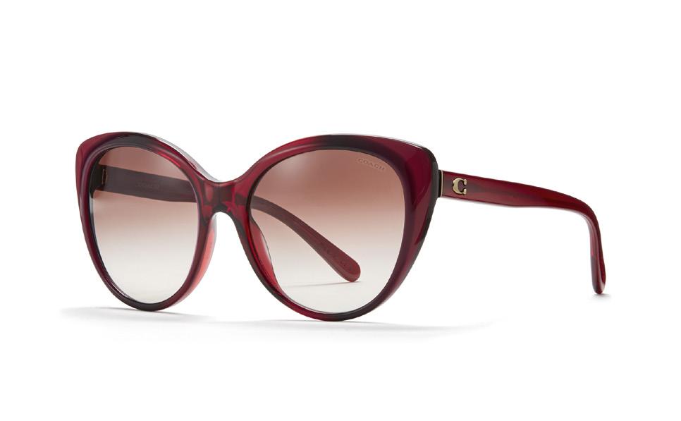Sculpted C Coach s iconic Signature pattern is reimagined as a Sculpted C on the temples of these stylish modern frames.