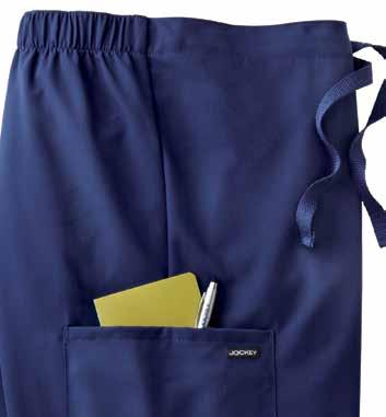 has back elastic for maximum adjustability and comfort Slimmer silhouette flatters both men and women Deep cargo pocket on thigh is ideal for storage Back hip pocket with self-adhesive hook and loop