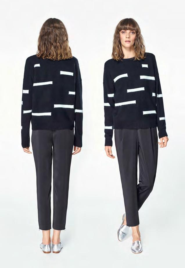 100% Nylon P170458A Jumper with graphic stripes