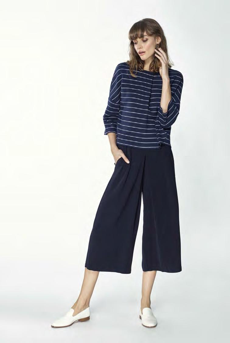 culottes Navy P170164 Striped dress with