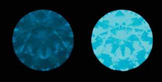 Figure 2. This 0.54 ct colorless type IIa diamond showed strong phosphorescence. Photo by H. Ito. Recently, a 0.