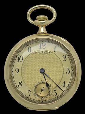 Watches 23 AN 18CT GOLD KEYLESS WIND OPEN FACE POCKET WATCH BY PATEK PHILLIPE & CIE, GENEVE, FOR BOUCHERON, 1907, WITH A COPY OF EXTRACT FROM THE