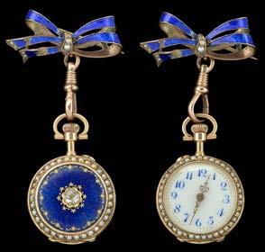 300-500 2 AN 18CT GOLD OPEN FACE POCKET WATCH, BY JOHN WALKER LTD AND A 9CT ALBERTINA, the white enamel dial signed and numbered 22267, with black Roman numerals and subsidiary seconds dial, the 3/4