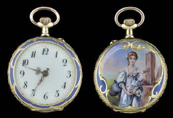 terminals, stamped 9ct, and a cornelian inset fob seal, watch diameter 46.5mm, Albertina length 11.5cm.