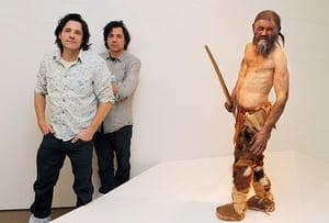 from, people say such different things, says Kennis. But he actually comes from Romania. Tarzan he isn t: Adrie and Alfons Kennis with their model of Ötzi the iceman.