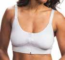 All three bras are designed with attractive gathering but with different closures and adjustability.