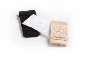 Bra Back Extenders features: Adds 1 to 3 to bra back Colors: White, Nude, Black Packaging Options 401: 3 pair per pack (3 single color or 3 multi