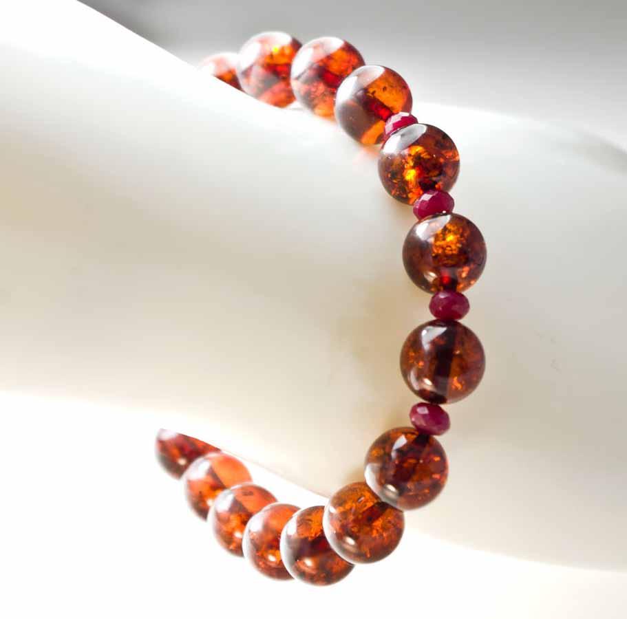 beaded natural Baltic Amber / 3 s to worn