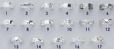 50 ea. M-BR8027-6/Style $5.50 ea. Silver Plated Toe Rings M-BR8048-6/Style $6.50 ea. A Cruz best selling display!