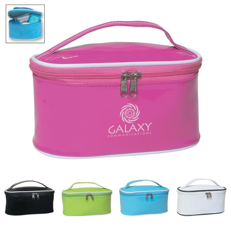 Cosmetic Bag Look and Feel of Patent Leather 6 ¾ W x 3 ½ H x 3 ½ D 100 $2.