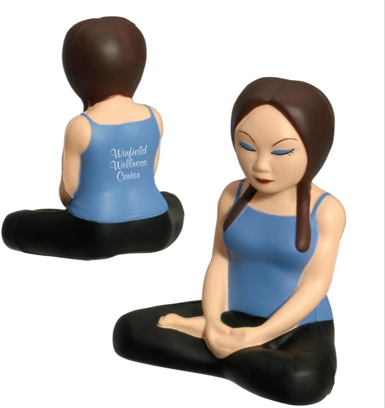 Yoga Girl Stress Reliever Polyurethane Material Approximately 3 ¼ x 4 x 2 ¼ 150 $2.