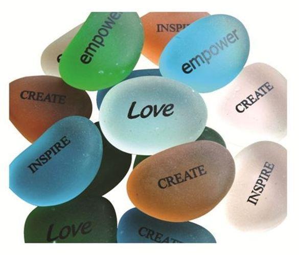 Sea Glass Pebbles Approximately 1 to 1.25 Available in Ocean, Emerald, Sunset, or Frost Colors 250 $0.89 500 $0.
