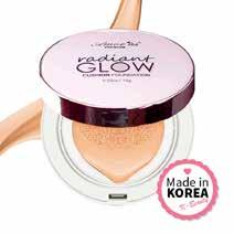 For dry, normal, combination and oily skin types / buildable coverage / natural finish / SPF 50+ / made in Korea /