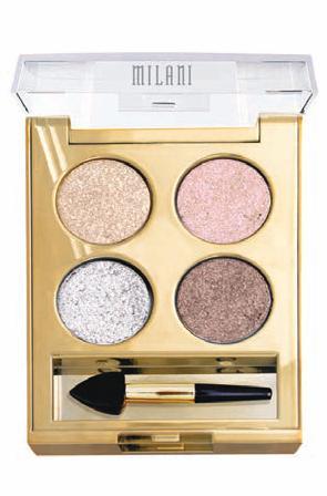 08 MUST HAVE METALLICS MILANI FIERCE FOIL EYESHINE MFFE High shine, chrome-like finish Glides on easily and feels light Adds extra highlight to lids and inner
