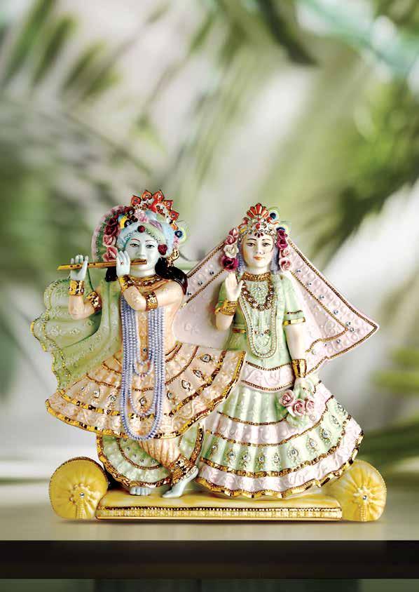 Blissful Divinity Beautiful idols of Lord Krishna and Radha featuring