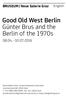 Good Old West Berlin Günter Brus and the Berlin of the 1970s