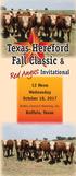 Texas Hereford Fall Classic &