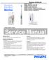 Service Manual _ (YY_MM_DD) Philips Consumer Lifestyle. SERVICE POLICY Product will be serviced for 3 years after End of Life.