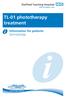 TL-01 phototherapy treatment. Information for patients Dermatology