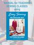MANUAL for TEACHING SEWING CLASSES using