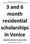 3 and 6 month residential scholarships in Venice