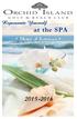Rejuvenate Yourself... at the SPA. Menu of Services