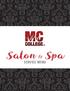 Salon Spa & SERVICE MENU