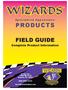 WIZARDS PRODUCTS. FIELD GUIDE Complete Product Information. Specialized Appearance RJ Star, Inc th St NE Hanover, MN 55341