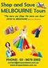 Shop and Save MELBOURNE Tours