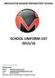 SCHOOL UNIFORM LIST 2015/16