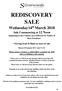 REDISCOVERY SALE. Sale Commencing at 12 Noon. Viewing from 8:30am to start of sale. Buyers Premium 18% (incl VAT)