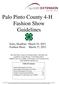 Palo Pinto County 4-H Fashion Show Guidelines